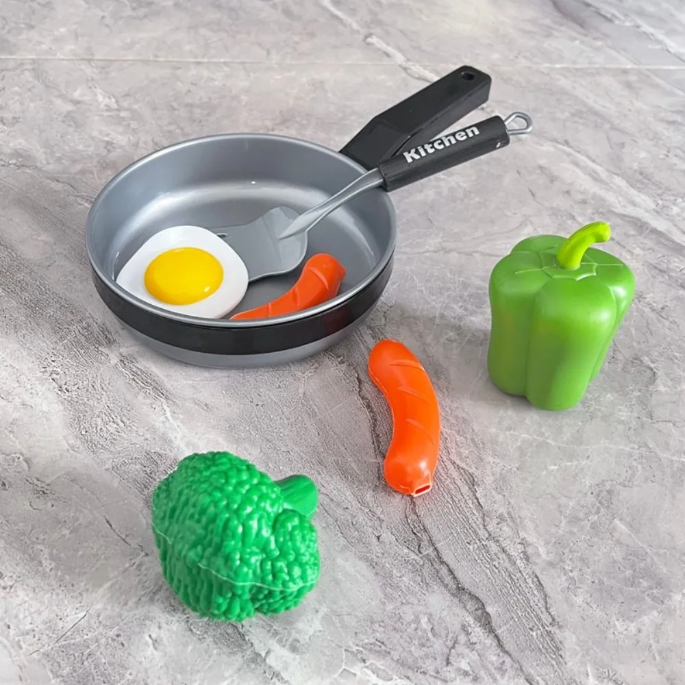 8 ชิ้นมอนเตสซอรี่จำลองของเล่นสเต็กผักขนมปังฮอทดอกเด็กครัวอาหารของเล่นปีใหม่ของขวัญการศึกษา