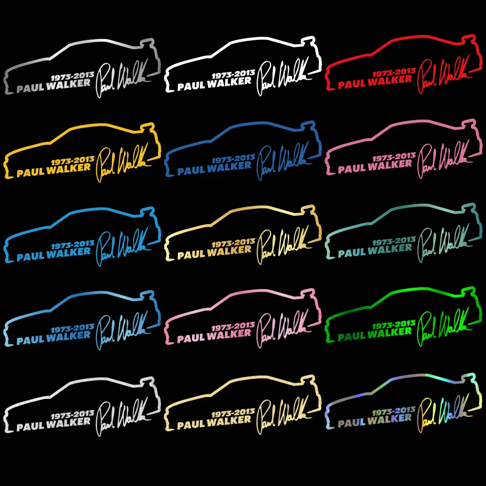 ملصق عاكس أنيق للسيارة "Paul Walker Fast And Furious" ملصق ثلاثي الأبعاد مضحك #2