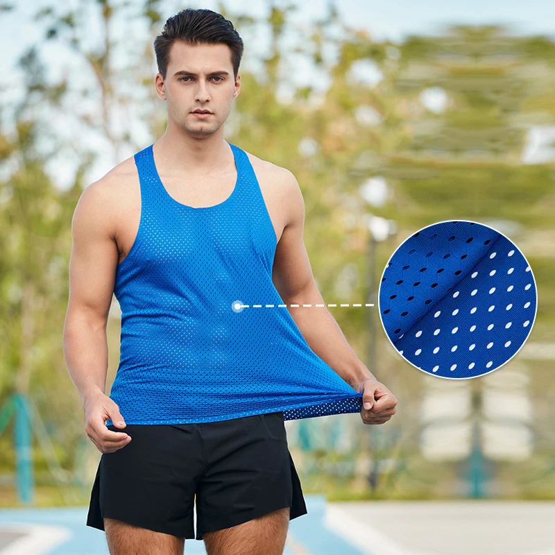 Racerback Vest Men 2023 Spring Summer New Sports Fitness Gym Running Training Basketball Vest Solid Color Casual Pullover Tops