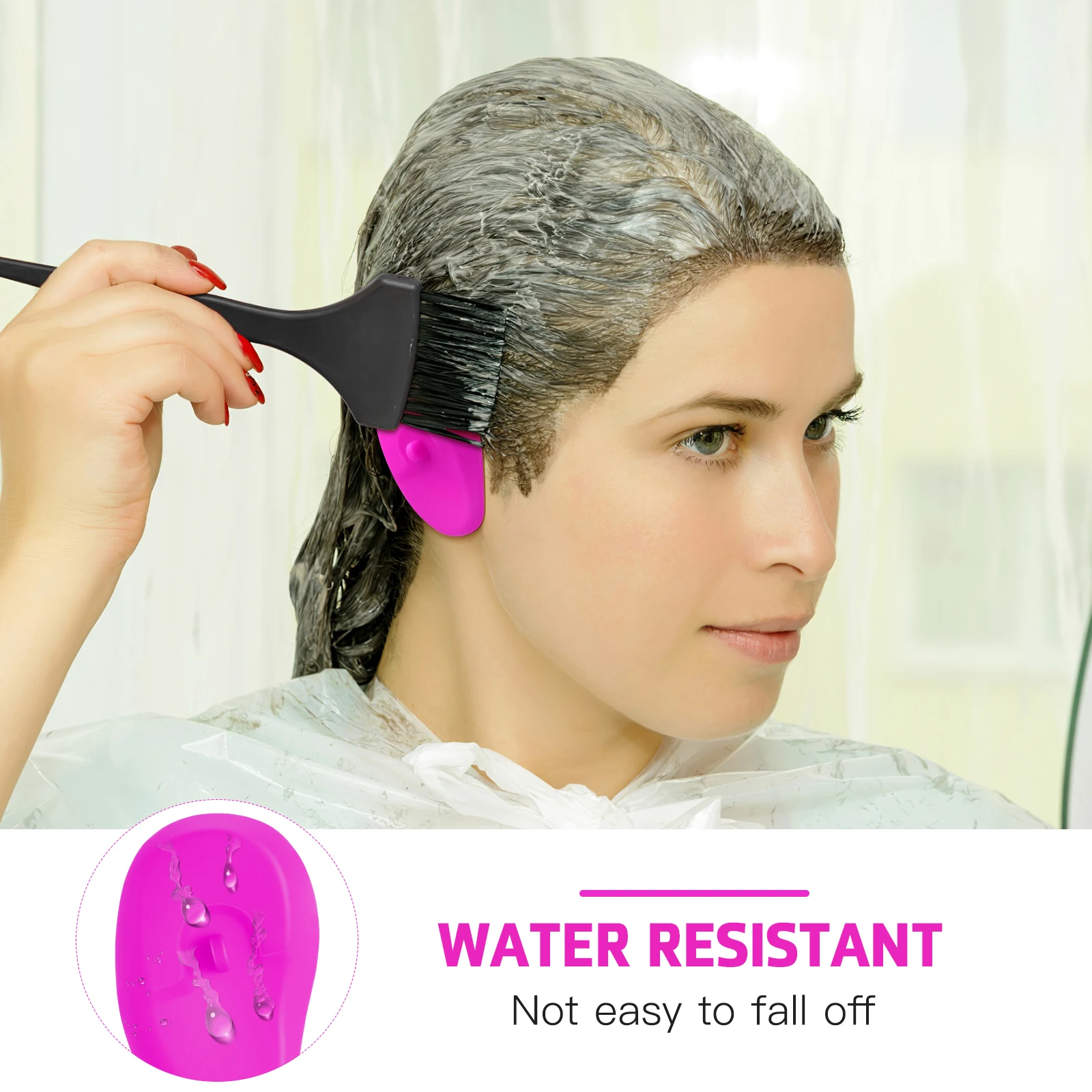 

Silicone Covers Hair Dye Protector Shower Caps Barbershop Ear Cover For Bath Water Ear Protectors Disposable For Women Men