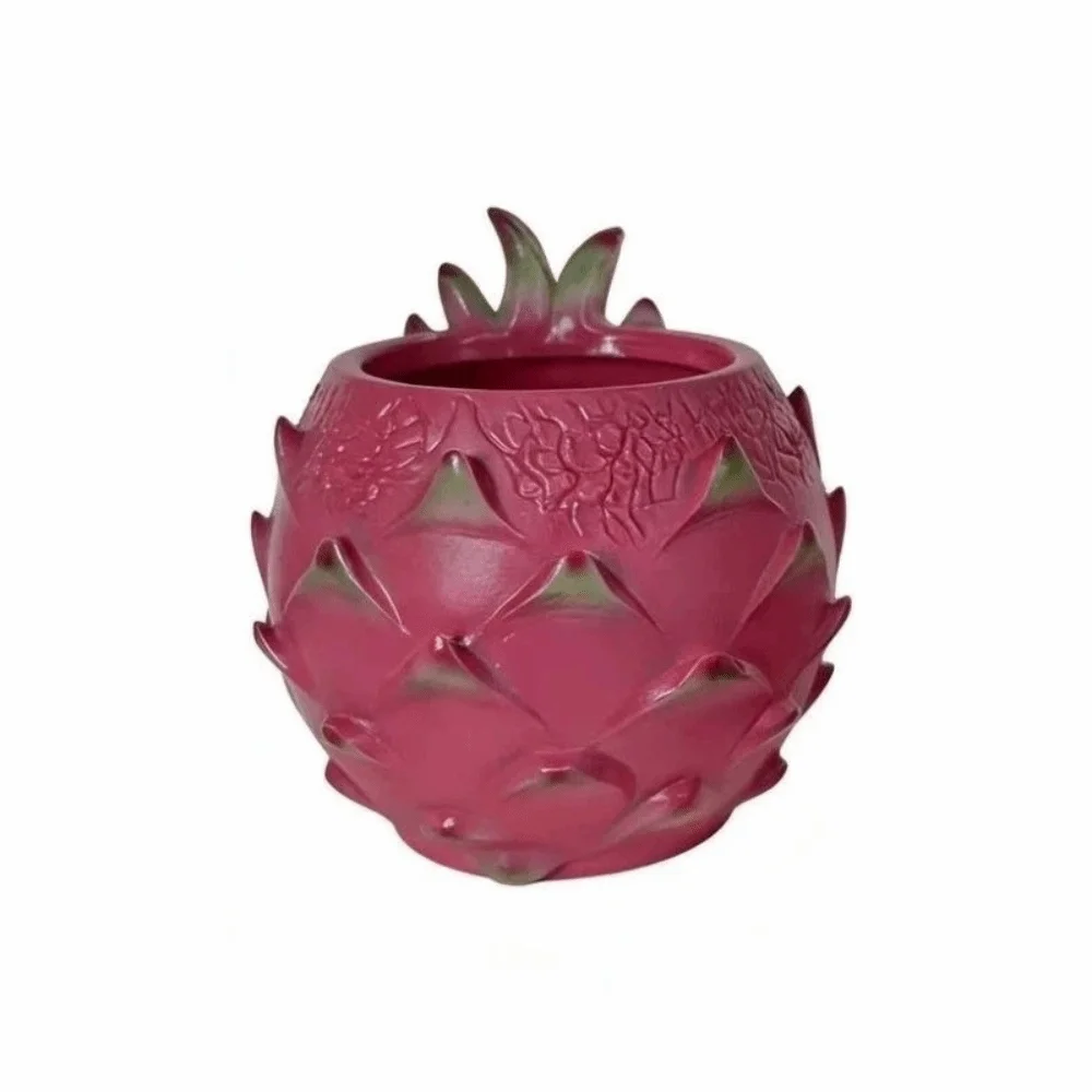 Creative Resin Dragon Fruit Planter Handmade Decorative Succulents Plant Pots Fruit Shaped Pen Holder Living Room