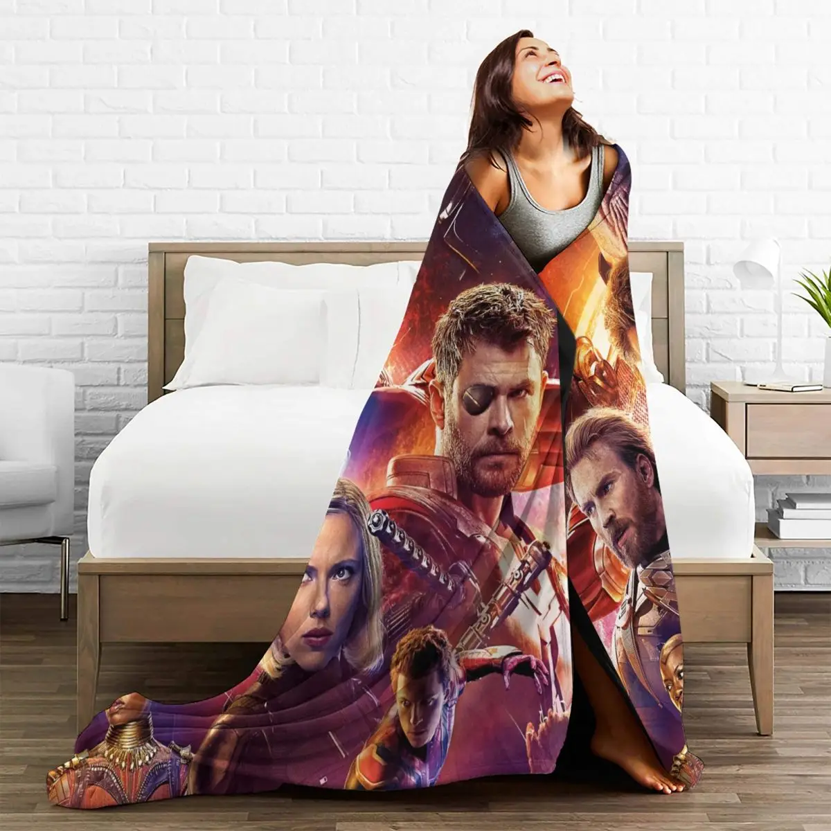 Marvel Avengers Blankets Travel Flannel Bedding Throws For Home Decor Warm Soft Design Quality Bedspread Birthday Present