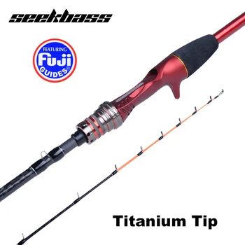 Seekbass 금속 티타늄 팁 초경량 갑오징어 보트 낚시, 민감한 빛 지깅 로드, 1.7m 싱크 30-120g
