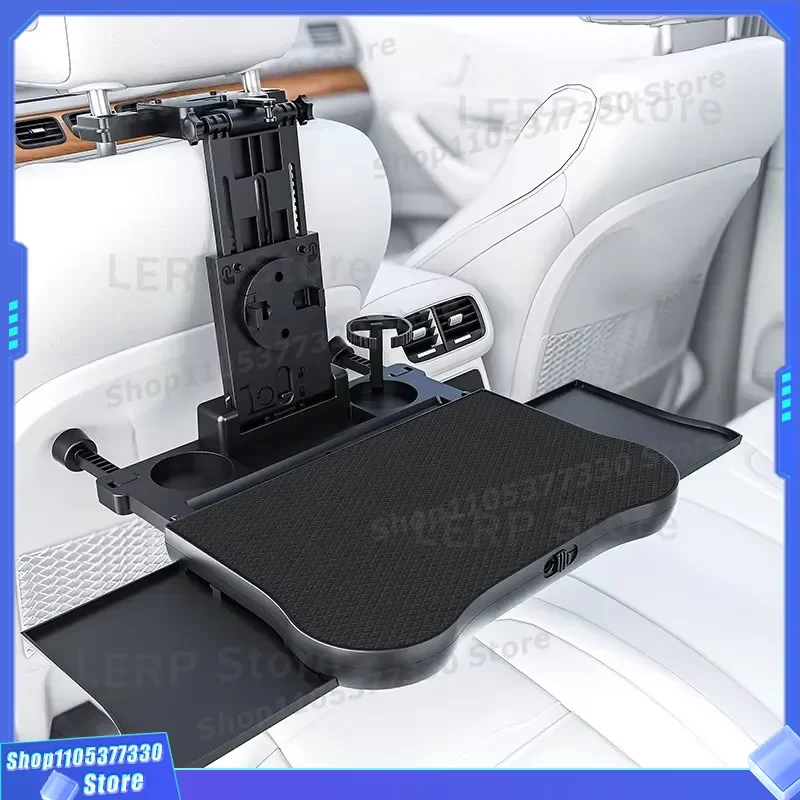 360 Degree Rotatable Car Rear Seat Dining Table Foldable ABS Multifunctional Backrest Tray Board Interior Accessories for