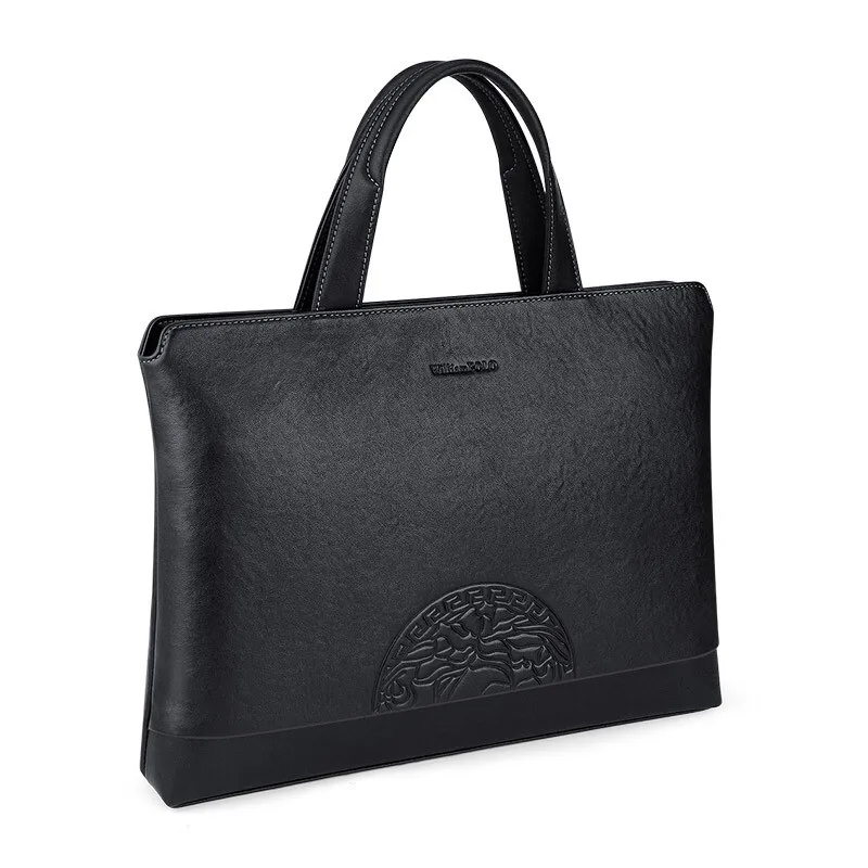 حقيبة أصلية حقيبة ساعي البريد للرجال من الجلد حقيبة يد كاجوال للأعمال حقيبة يد عصرية للرجال من جلد البقر للكمبيوتر المحمول حافظة قصيرة ذات علامة تجارية فاخرة