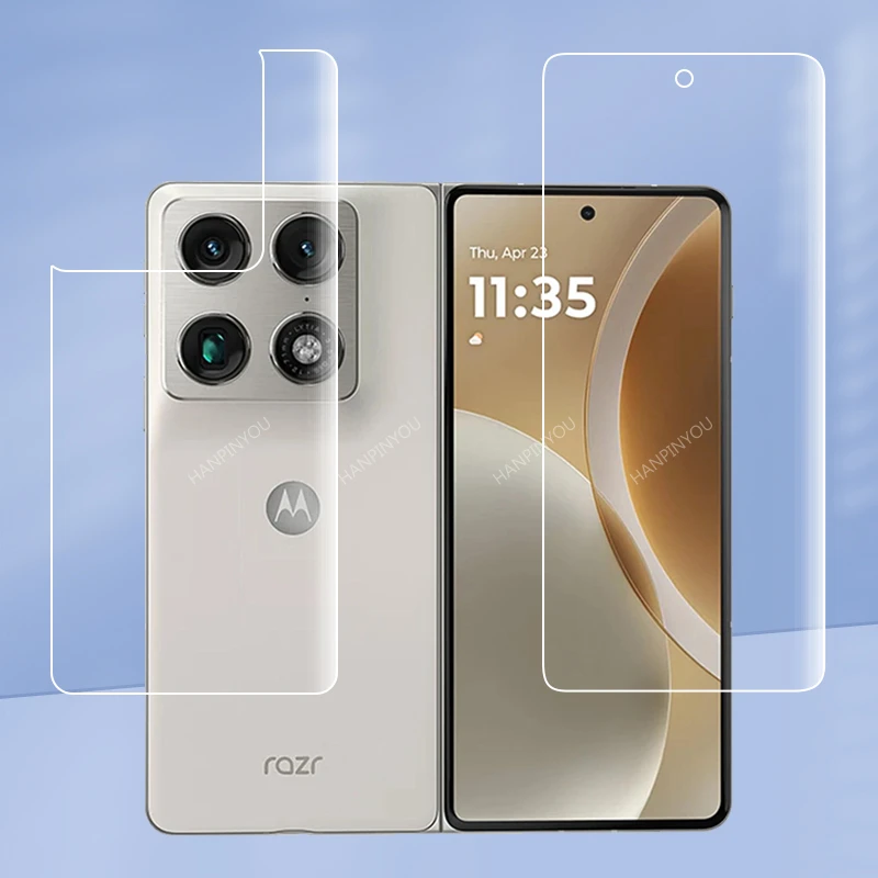 Für Motorola Razr Fold 5G Klare TPU / Matte Anti-Fingerabdruck Hydrogel Vollschutz Weiche Displayschutzfolie