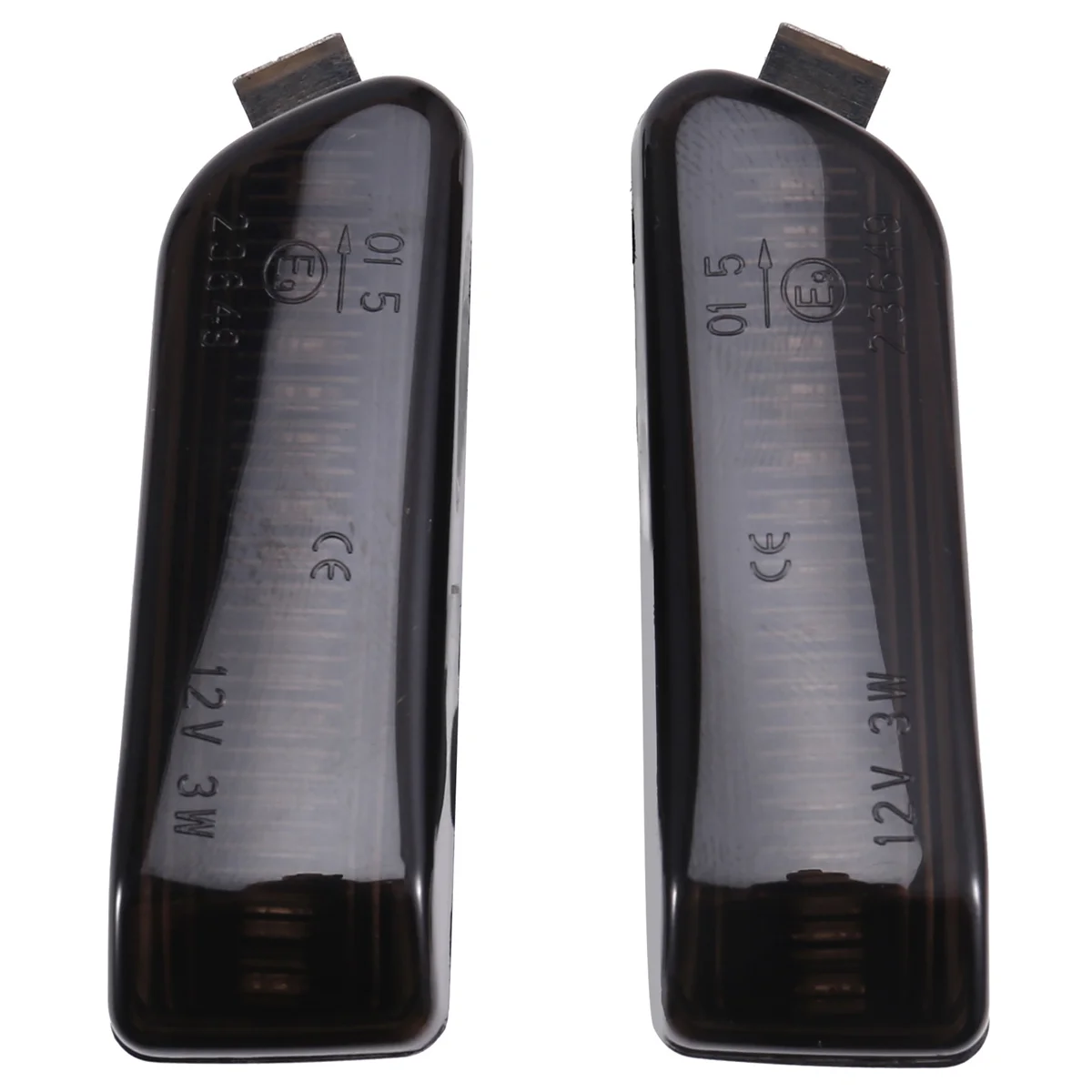 1Pair for   A8 A8L S8 Flashing Amber LED Side Marker Indicator Turn Signal Lights 4E0949127,4E0949128 Smoked Black