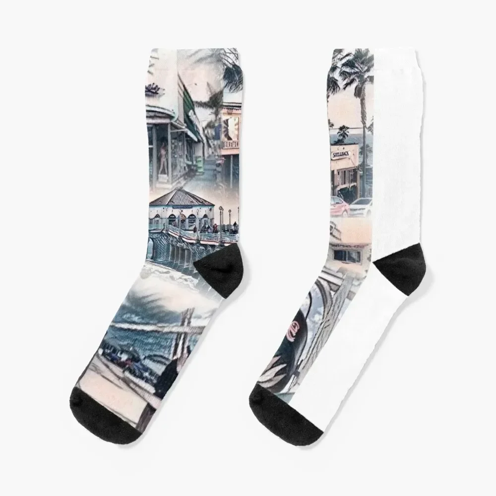 

Manhattan Beach Socks golf Running with print Heating sock Ladies Socks Men's