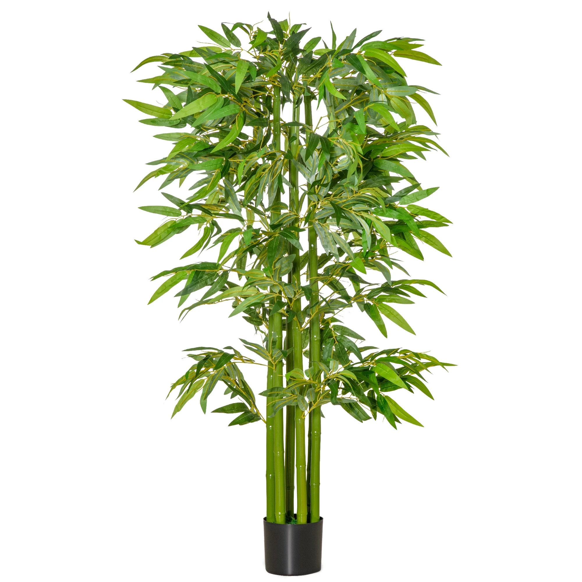 HOMCOM Artificial bamboo tree 160 cm with 975 leaves and green pot