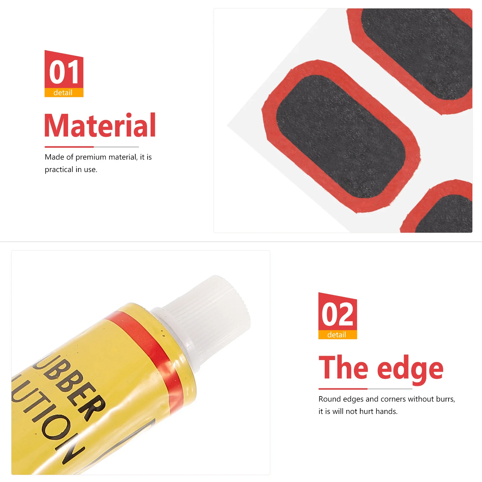 

1 set Bike Tire Repair Kit Self-Adhesive Puncture Patches No Glue Needed For Mountain Road Bicycle Tubes Repair Tools