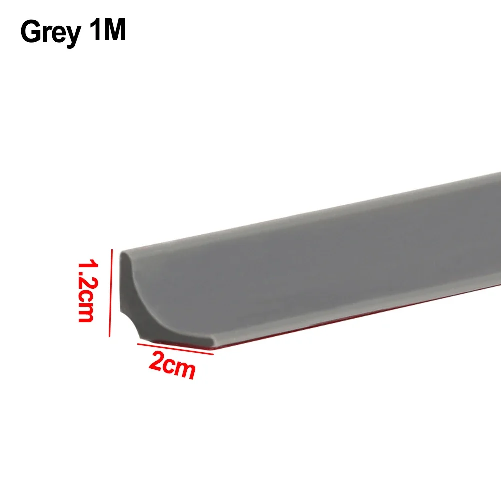 Water Retention Barrier Strip Designed for Bathroom and Kitchen Floors Silicone Material Flexible Stopper for Shower Thresholds