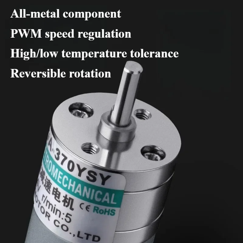 25GA370 DC Deceleration Motor 5W Slow Speed Forward and Reverse Gear Speed Control Low Slow Speed Silent Motor
