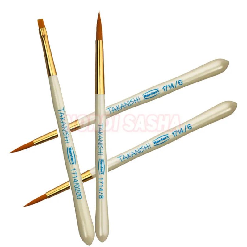 

2Pcs/Box Renfert Ceramic Brush Synthetic Bristle Dental Porcelain Brush Pen Dental Glaze Brush Pen Ceramic Brush Pen 6 8 OP