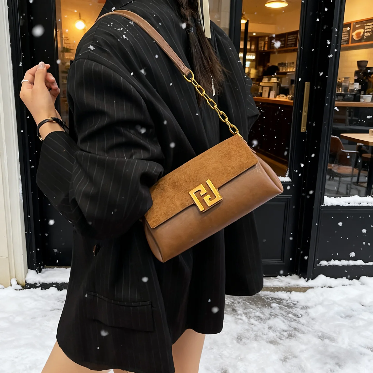 

Winter Hot-selling Trend Women's Classic Shoulder Bag Retro Chain Solid Color Fashion Designer Exquisite Crossbody Armpit Bag