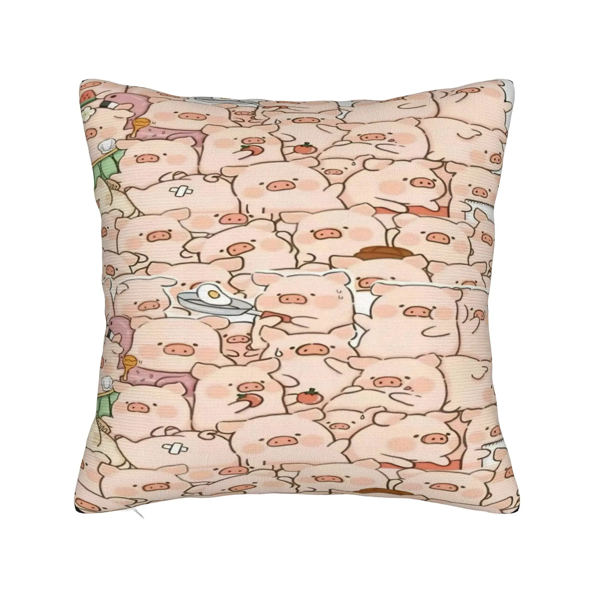Y2K Living Room LuLu pigs  Decor Pillowcase Stuff  Pillow Cover Zipper Multi-Size