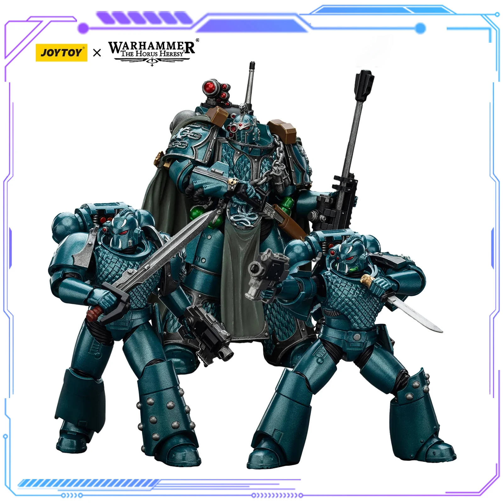 

JOYTOY Warhammer 40K 1/18 Action Figures Alpha Legion Exodus Headhunter Prime Game Movie Figure Model Kids Adults Toy Gift