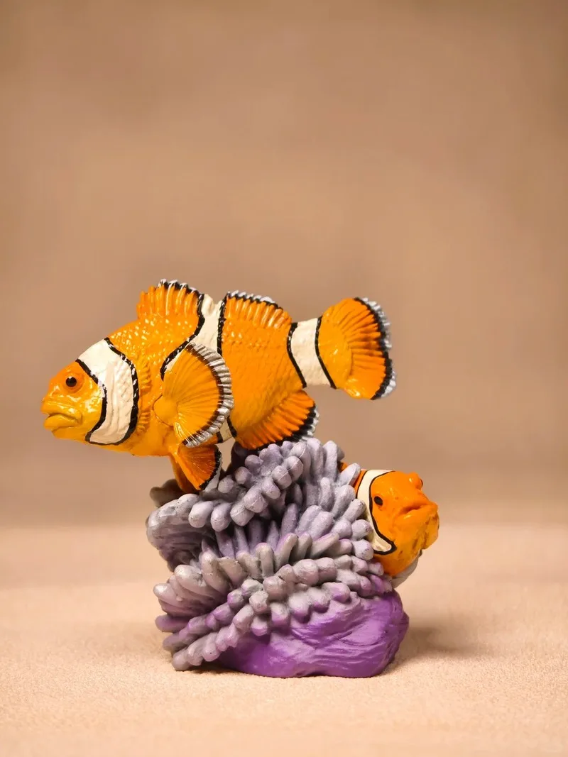 In Stock Bandai Marine Life Figure Series Coral Reef Inhabitants Clownfish Collection Decoration Ornaments Model Toy Gifts
