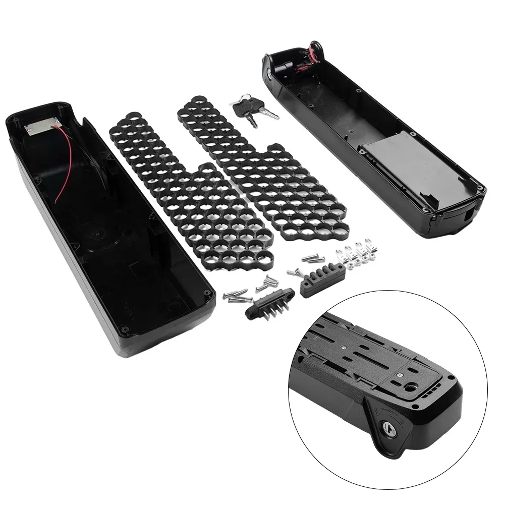 E-Bike Battery Box Electric Bicycle Battery Case Box Case Large Capacity Li-lon Battery 367.5*90.3*89.5mm High Quality