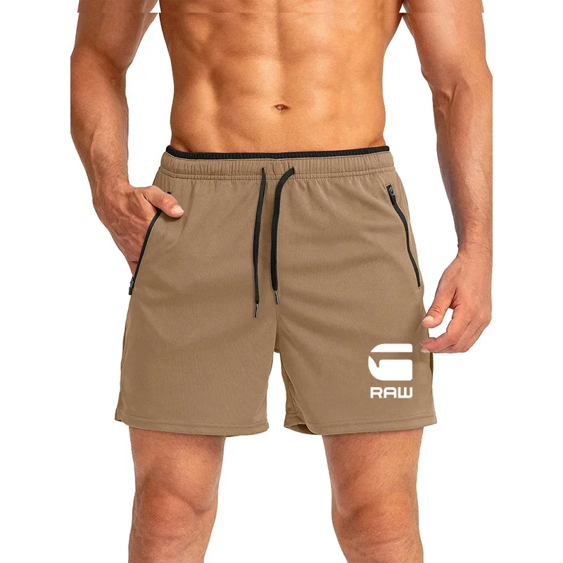 

Men's Running Shorts Casual Sports Breathable Mesh Quick Dry Shorts Outdoor Hiking Clothing Fitness Quick Dry Drawstring Shorts