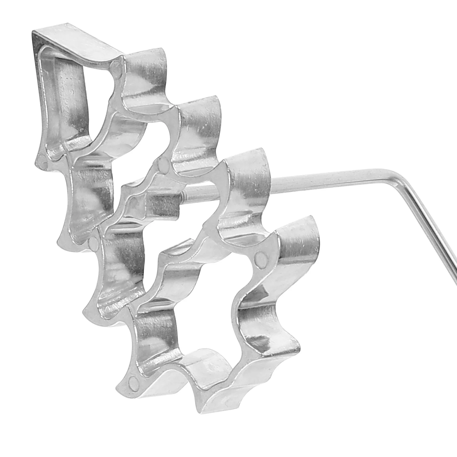 Conjunto de moldes de metal para biscoitos, 3 peças, waffle, timbale para festas caseiras, rosetas, guloseimas festivas, alça segura