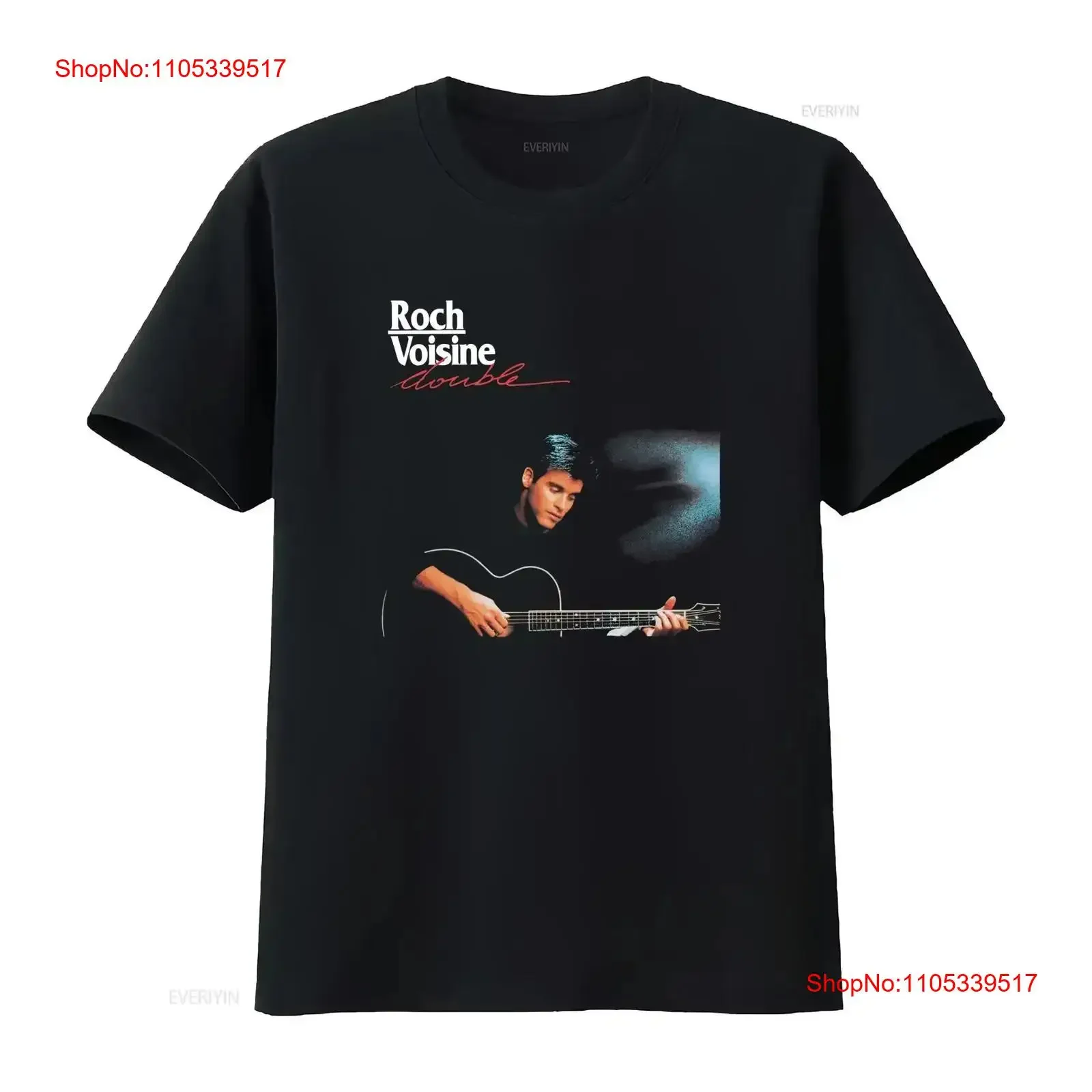 T-shirt Roch Voisine Singer Site Officiel Double Black S 234XL J441 à manches longues, style vintage délavé, vêtements décontractés de créateur