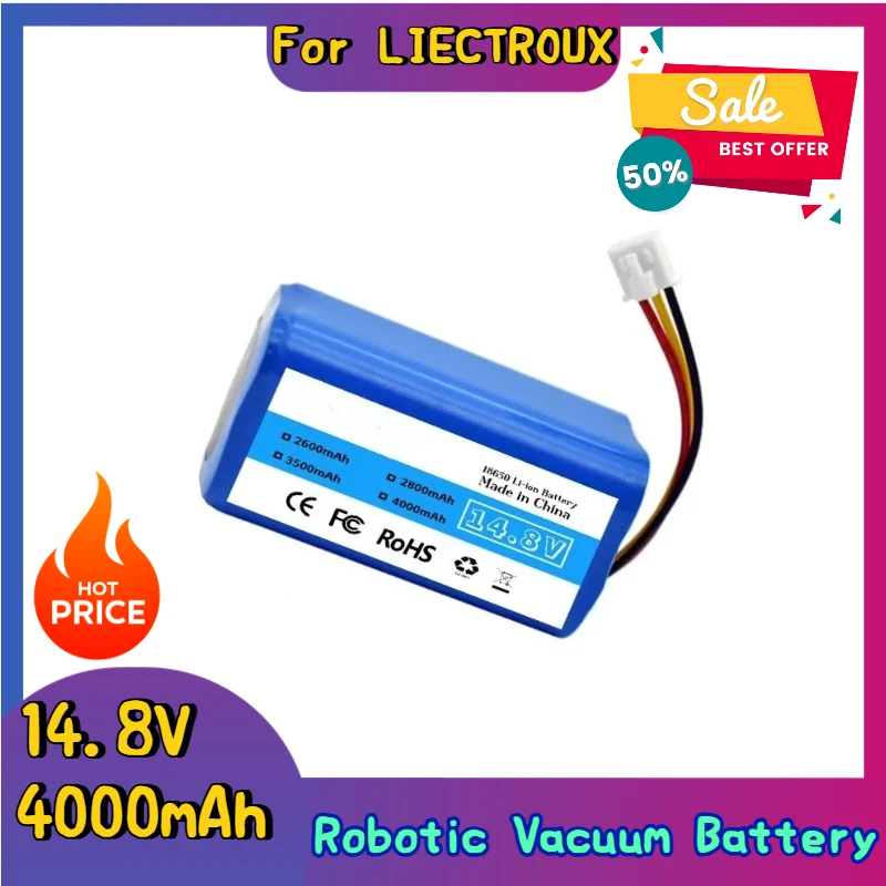 

Новый робот-пылесос 14,8 В 4000 мАч для робота-пылесоса LIECTROUX C30B E30 XR500, 1 шт./упак.