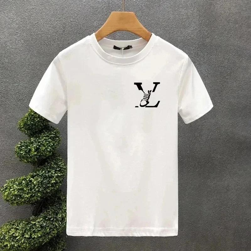 2024 Cotton casual fashion family clothing High quality printed couple T-shirt Summer Harajuku men/women short sleeve T-shirt