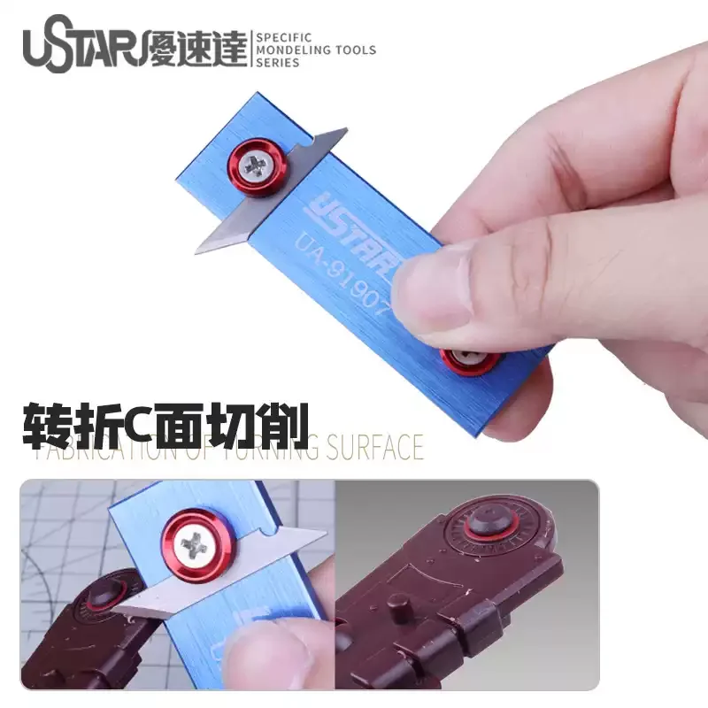 Ustar UA‑91907 3‑in‑1 Model Scoring Auxiliary Tool Multi‑Function Scribing Locator for Plastic Model Assembly Hobby DIY Tool
