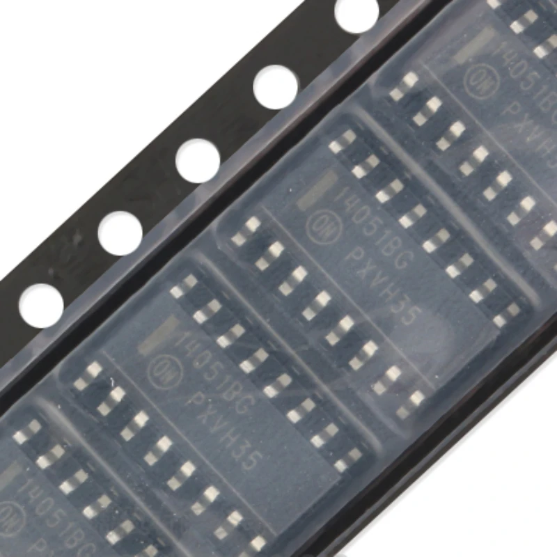 Original and genuine, SMD MC14051BDR2G SOIC-16 8-channel analog multiplexer chip