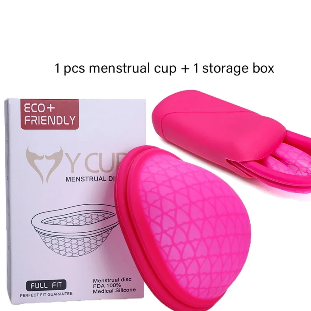 Reusable Menstrual Disc - Women's Soft Menstrual Disc Design Medical Grade Silicone Menstrual Cup