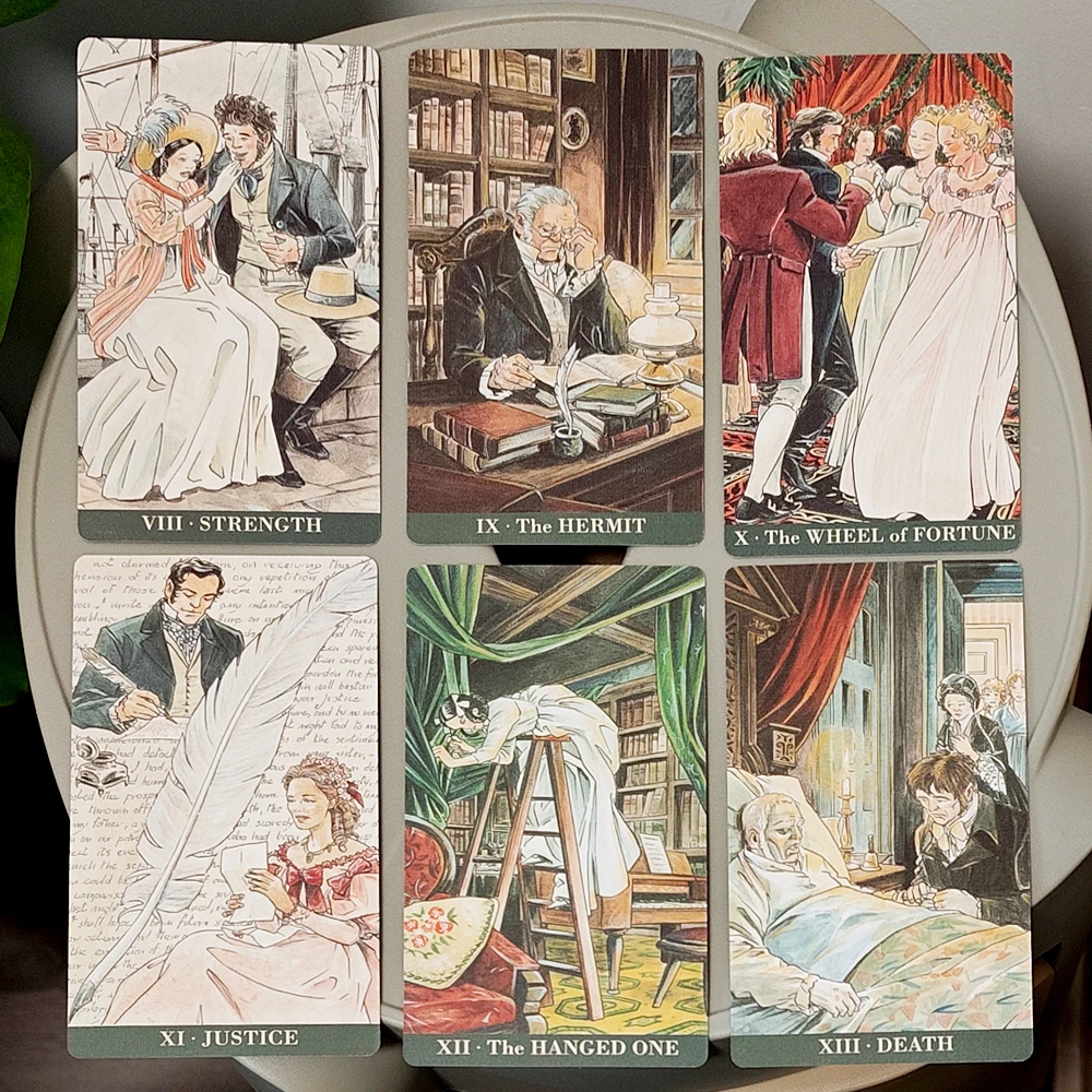

Jane Austen Tarot 12*7cm in Rigid Box - A Regency Romance Divination Deck for Literature Lovers, 78-Card Deck