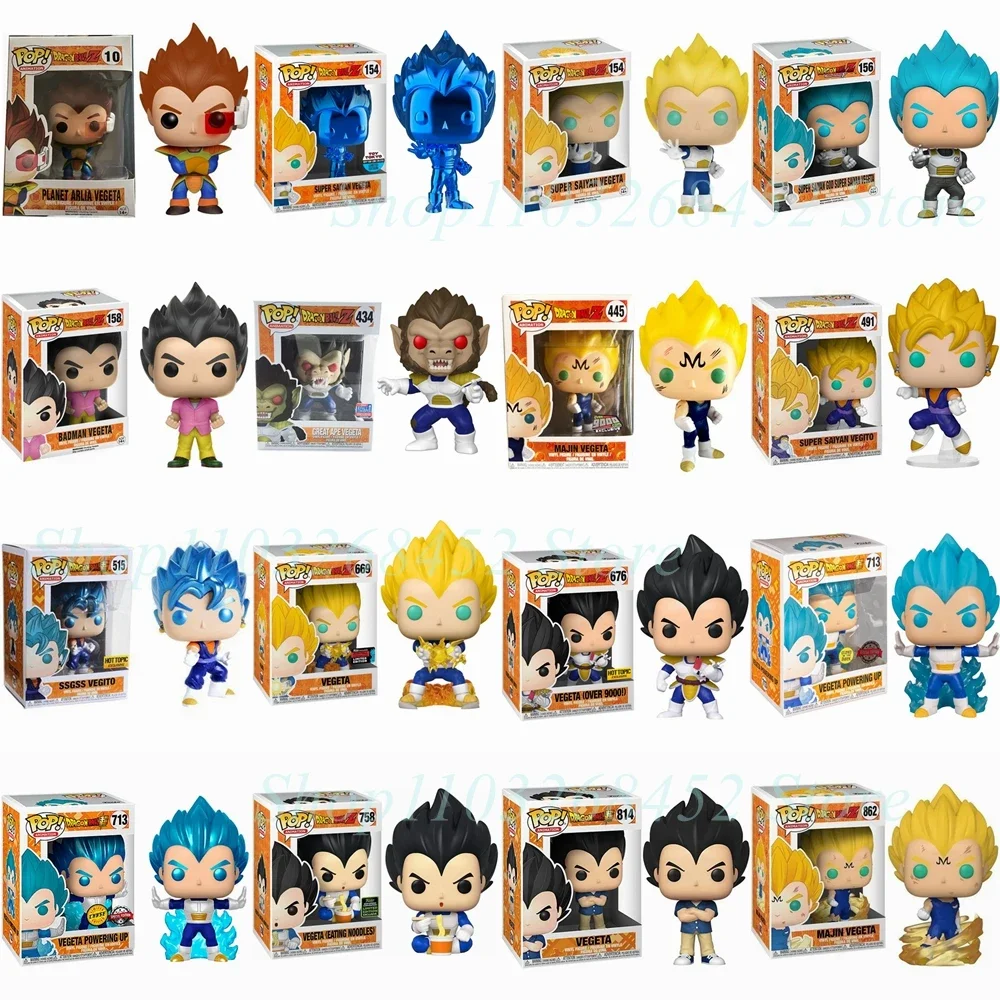 Nuevo Funko POP Dragon-ball vegeta 10 154 156 158 vegeta 434 445 491 669 vegeta 676 713 758 814 862 figuras de acción de vinilo juguetes regalos