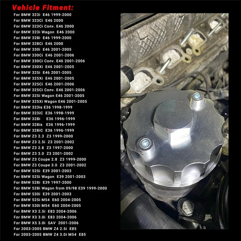 

Oil Filter Housing Aluminum Car Oil Filter Housing For BMW 323 E36 323I/328I E39 523I/528I E46 328 Engine