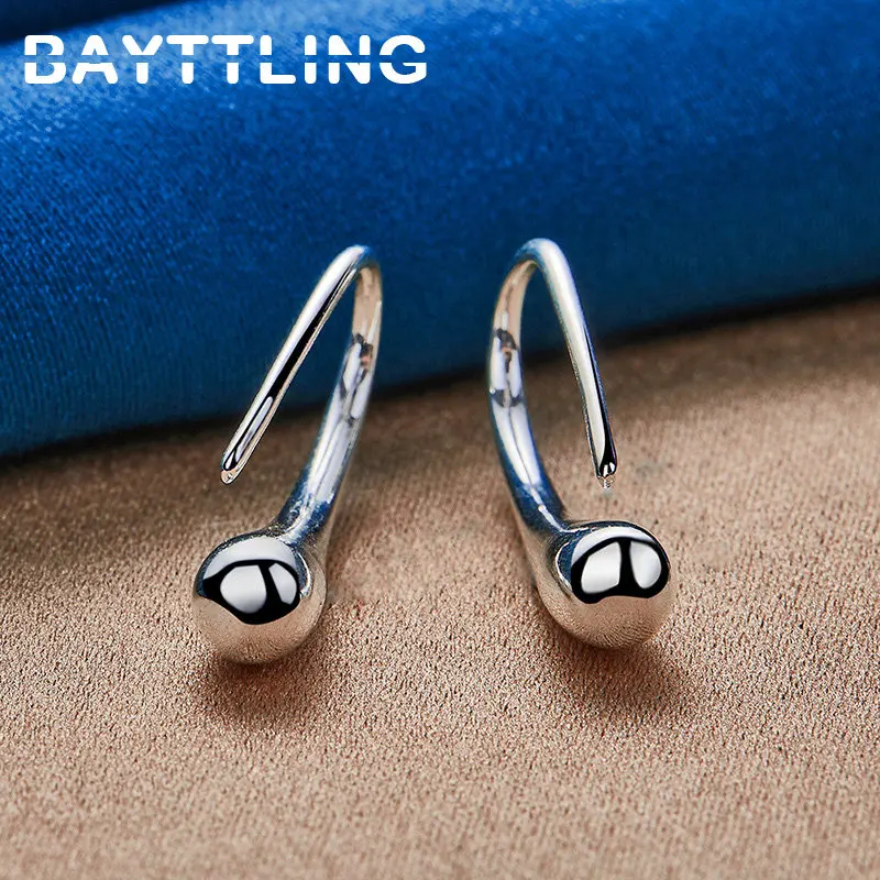 925 Sterling Silver 27MM Water Drop/Tear Drop Earrings For Women Charm Wedding Party Favors Fashion Accessories Jewelry