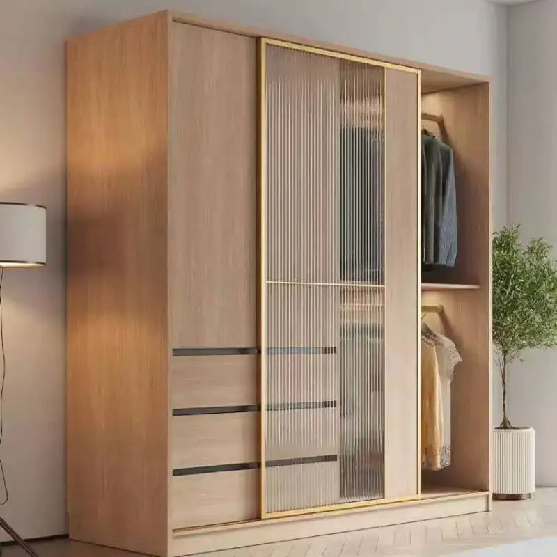 

Customized Sliding Wardrobes Wooden Space Saving Corner Drawers Wardrobe Closet Storage Room Mueble Organizador Furniture Home
