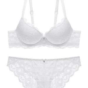 Elegantes bestickte Dessous-Set, atmungsaktives Stoff, Push-up-BH, reine Sliptaille, Valentinstag, 1 Set 6 Hauptbrotverkäufe - №1