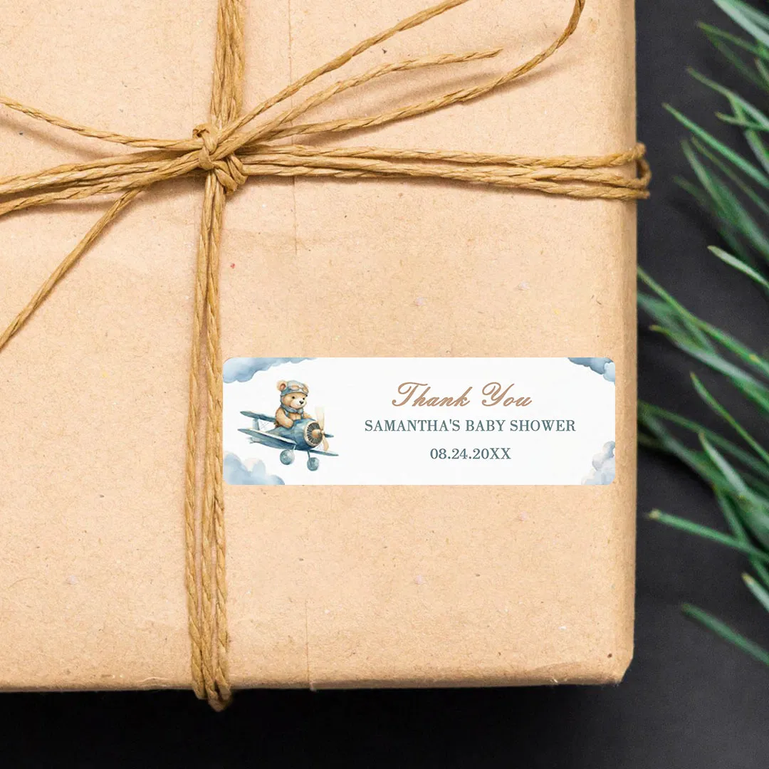 90pcs Custom Personalized Name and Birthday Stickers (For Baptism, Parties & Gift Wrapping)