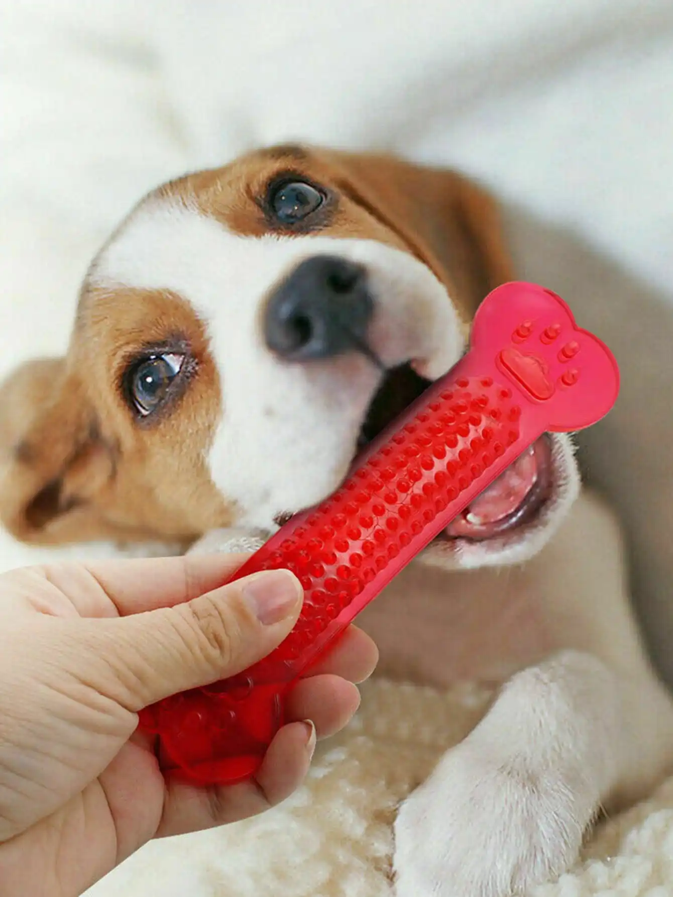 1pc Fun Cute Dog Toys for Aggressive Chewers Durable Multi-Layered Dog Toy for Enrichment Play Dental Care - with Textured Body