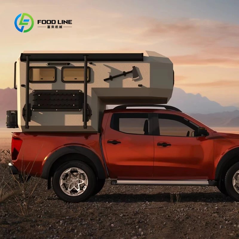 Customized Expedition Bed 4x4 off Road Pop up Top Overland Composite Travel Truck Camper Sale for Pickup