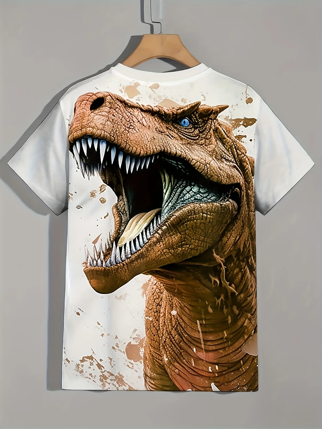 Kinder kleidung Jungen T-Shirt Kurzarm Mädchen T-Shirt 3d Cartoon Dinosaurier lässig Rundhals-T-Shirts Kinder Sommer Kleidung Tops – Detail 10