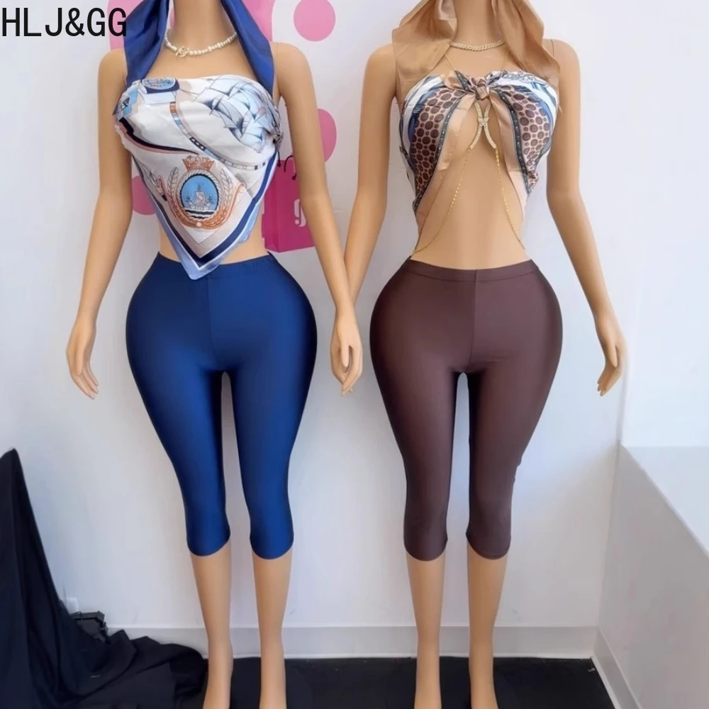 HLJ&GG Fashion Solid Stretchy Skinny Pants Women High Waisted Fluorescent Color Bottoms Summer New Female Streetwear Pants 2025