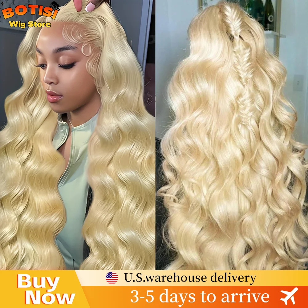 

Botisi Свободный парик с объемной волной, кружевной передний парик 13x6, 13x4, кружевной фронтальный 613, медовый блондин, человеческие волосы, цветные предварительно выщипанные бразильские волосы
