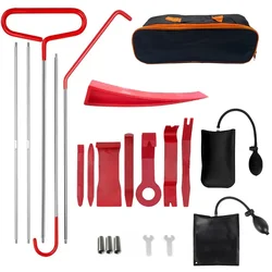 Car Door Tool Kit Inflatable Air Pump Auto Window Door Open Fixing Gripper Tools Long Reach Kits with Carrying Bag