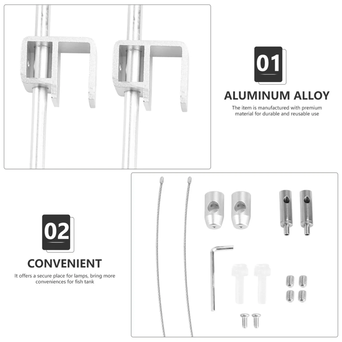 Adjustable Tank Mounting Bracket Universal Fish Tank Light Stand Light Stand Hanging Kit Aquarium Accessories HOT