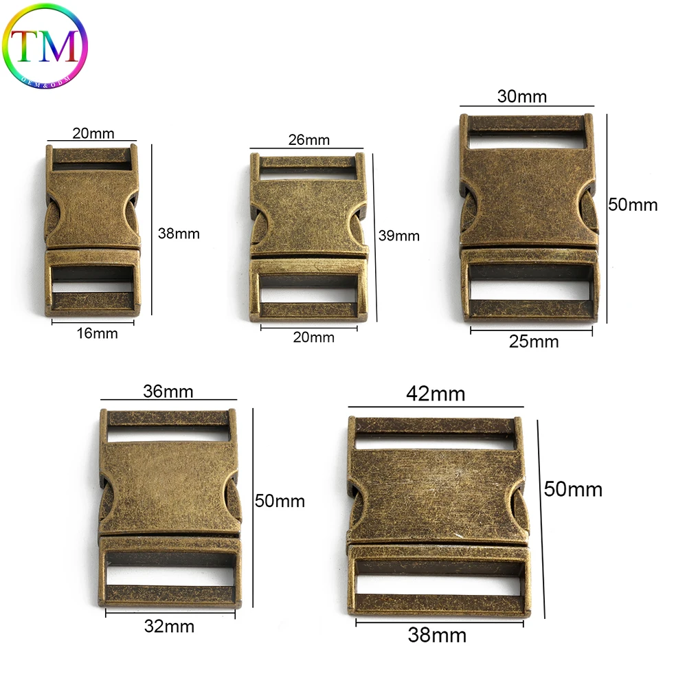 10-30pcs 16-38mm Backpack Buckles Metal Quick Release Buckle Bag Strap Dog Collar Belt Hook Clasp DIY Paracord Leather Accessory