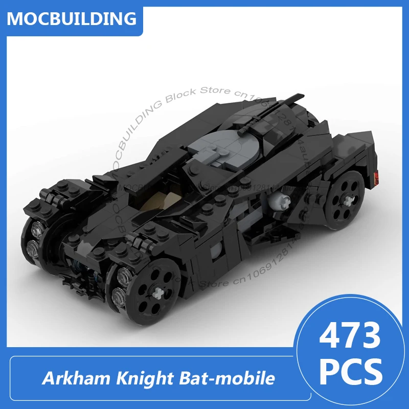 Arkham Knight Bat-mobile Mini Height Scale Model MOC Building Blocks DIY Assemble Bricks Creative Collection Toys Gifts 473PCS