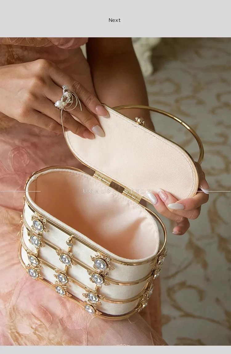 موضة الخرز مطرز لامع الذهب مخلب المحفظة الفاخرة بريق المرأة حقيبة يد حفل زفاف مأدبة حقيبة الكتف حقيبة كروسبودي