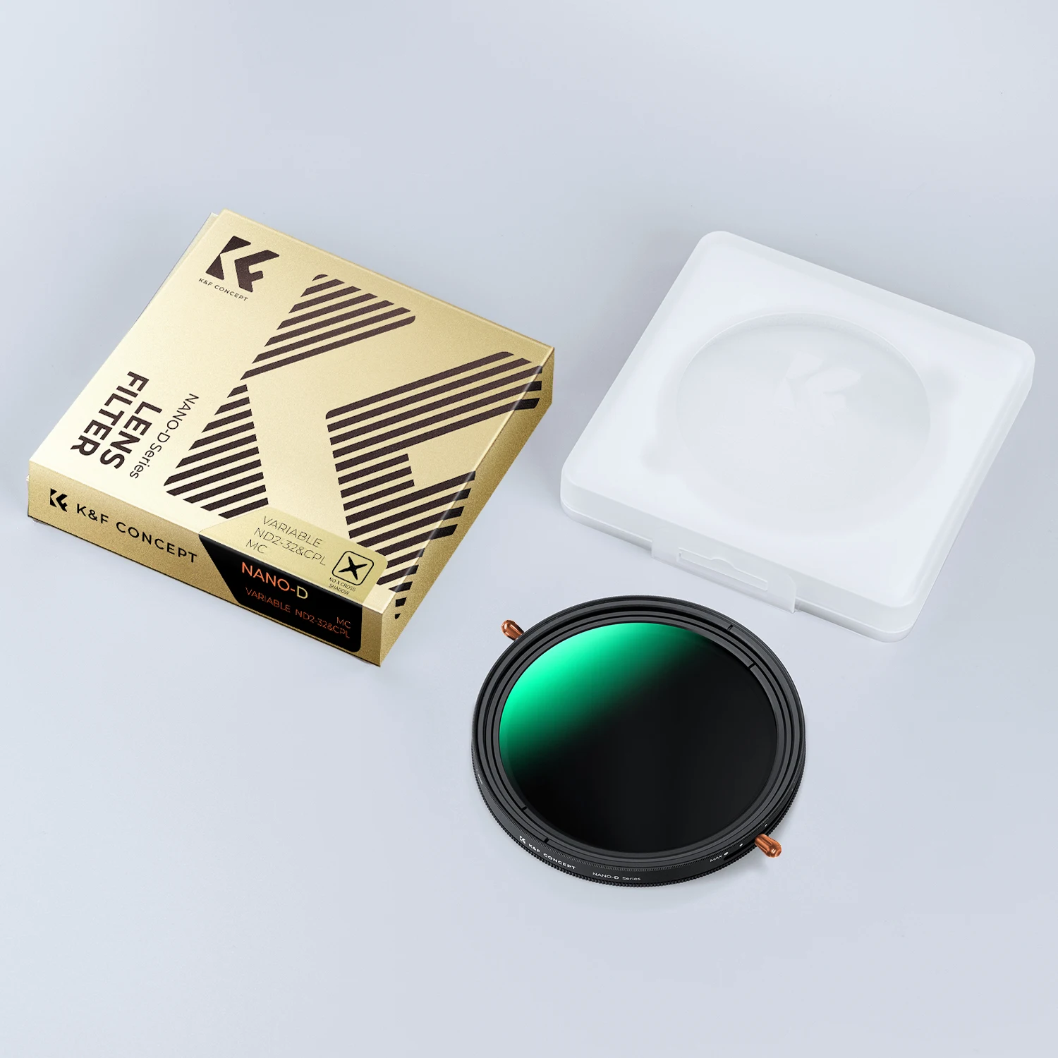 K&F Concept ND2-ND32 (1-5 Stop)+CPL 2 in 1 Lens Filter Variable Neutral Density and Circular Polarizing Filter for Camera Lens