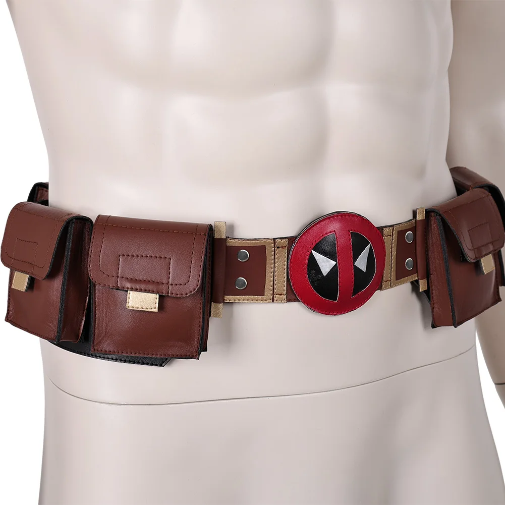 Dead Cosplay Pool Fantasia Belt Costume Adult Men Disguise Leather Belts Bag Waistband Halloween Carnival Costume Accessories