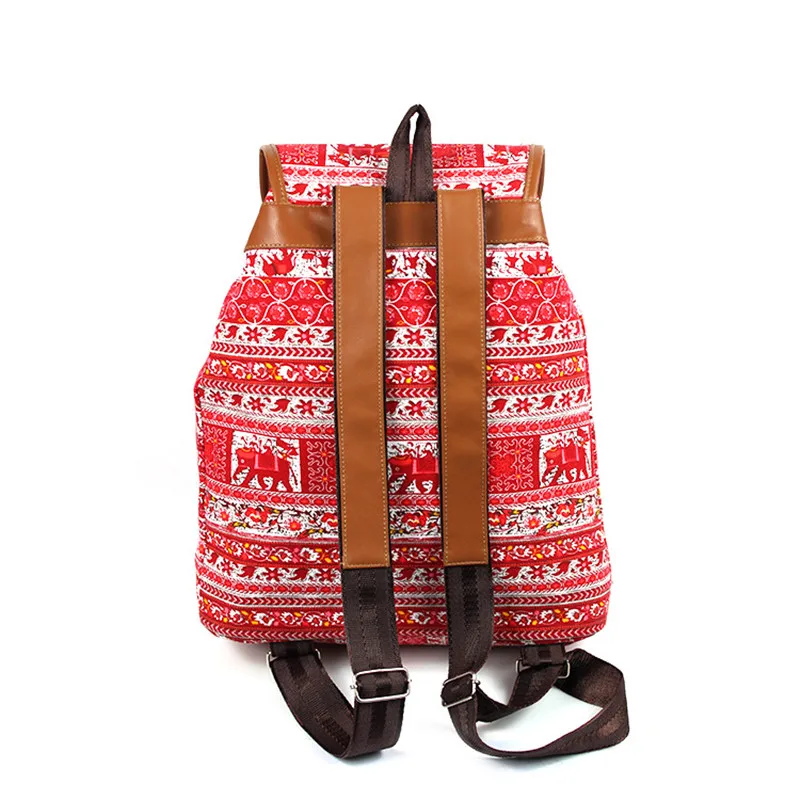 New Ethnic Style Backpack Canvas School Bag Retro Backpack Travel Backpack Laptop Plecak Damski Women Backpacks Sac Bolsos